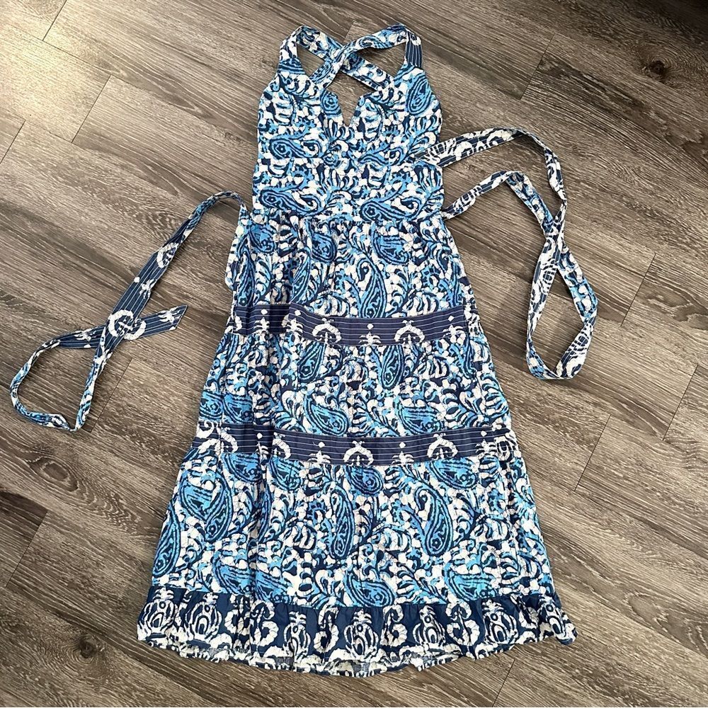 Love the Label Tiered Maxi Gabby Blue Print